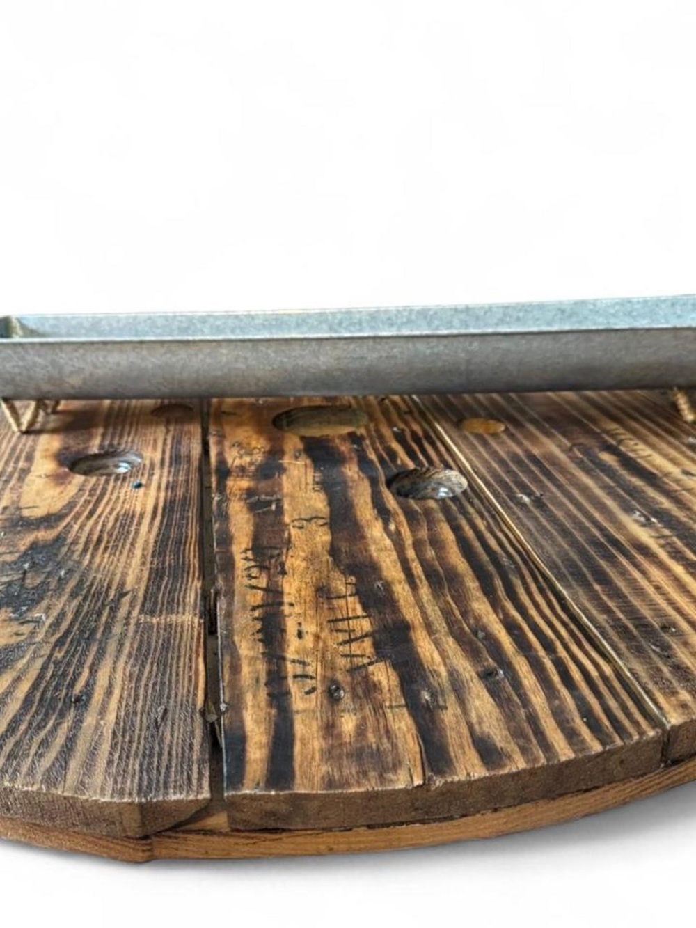 Galvanized metal decorative trough